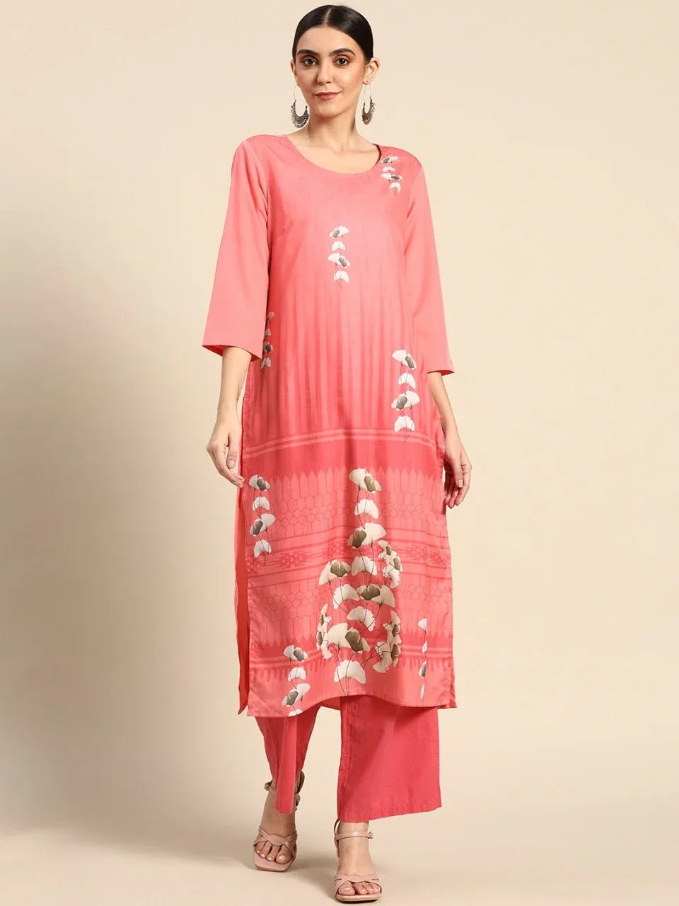 NAINA FESTIVE WEAR POLY CHANDERI KURTI - Anant Exports