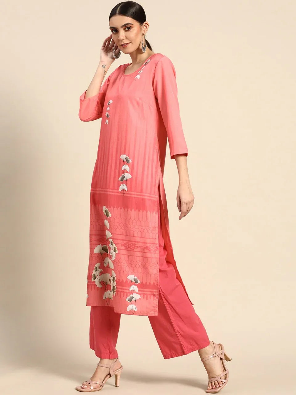 NAINA FESTIVE WEAR POLY CHANDERI KURTI - Anant Exports