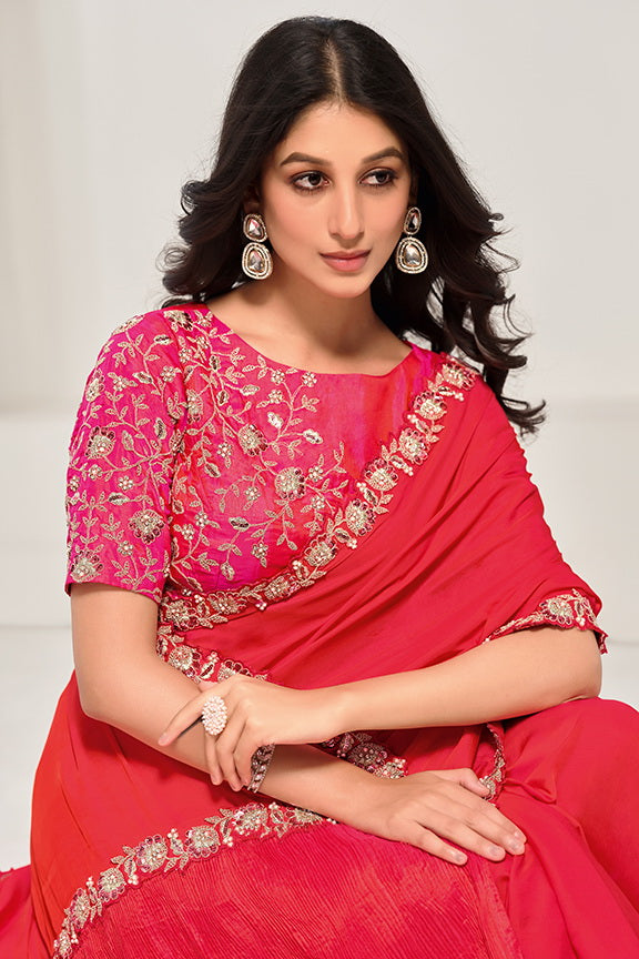 Crepe Satin Silk Saree