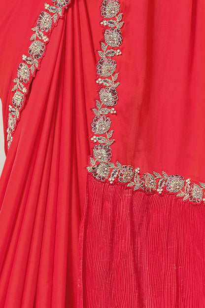 Crepe Satin Silk Saree