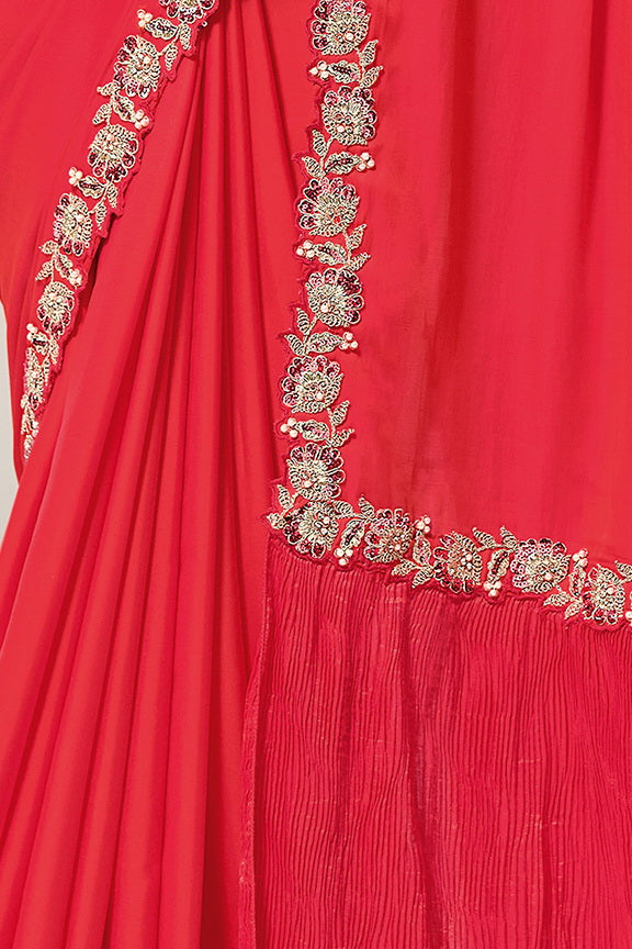 Crepe Satin Silk Saree