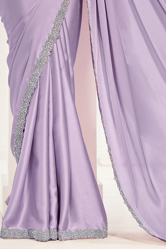 Crepe Satin Silk Saree