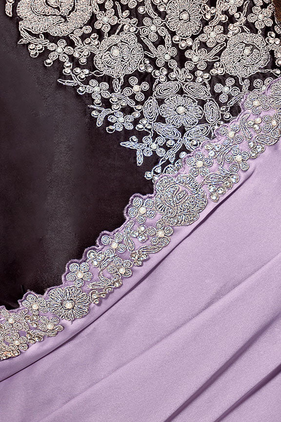 Crepe Satin Silk Saree