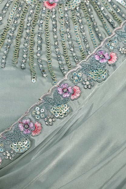 Crepe Satin Silk Saree