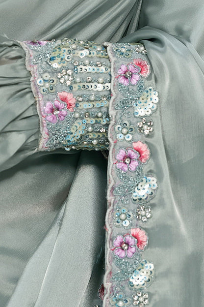 Crepe Satin Silk Saree