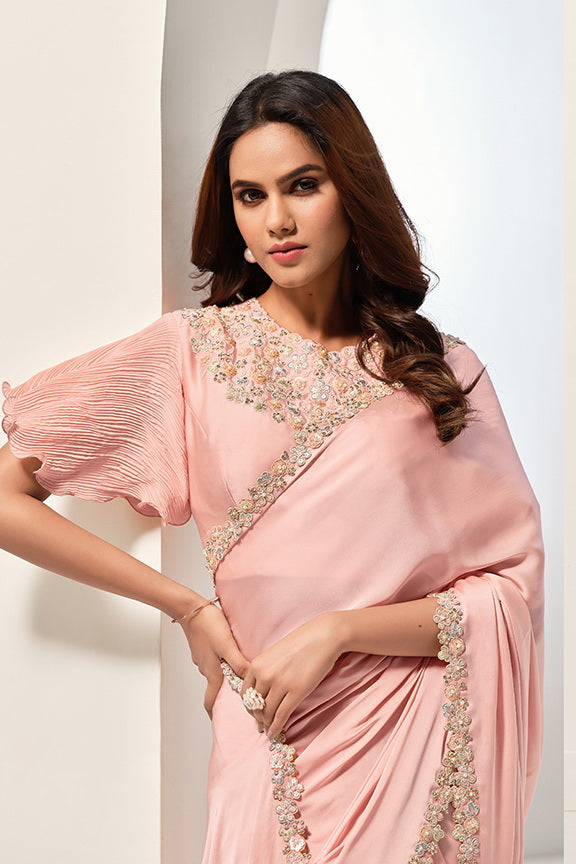 Crepe Satin Silk Saree