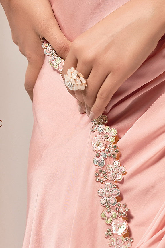 Crepe Satin Silk Saree