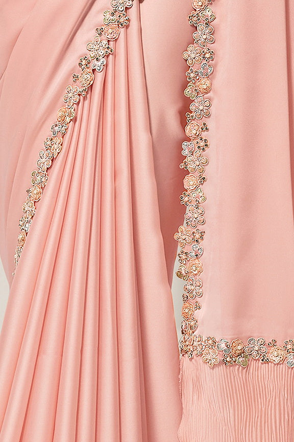 Crepe Satin Silk Saree