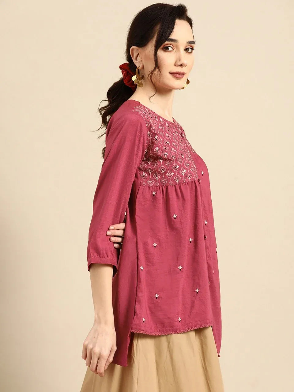 MARINA FANCY WEAR SHORT TOP - Anant Exports