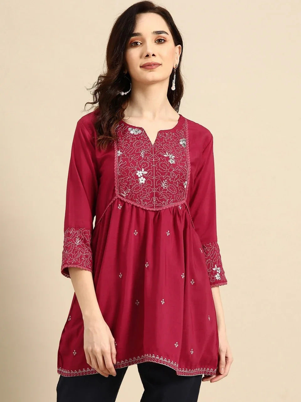 MARINA FANCY WEAR SHORT TOP - Anant Exports