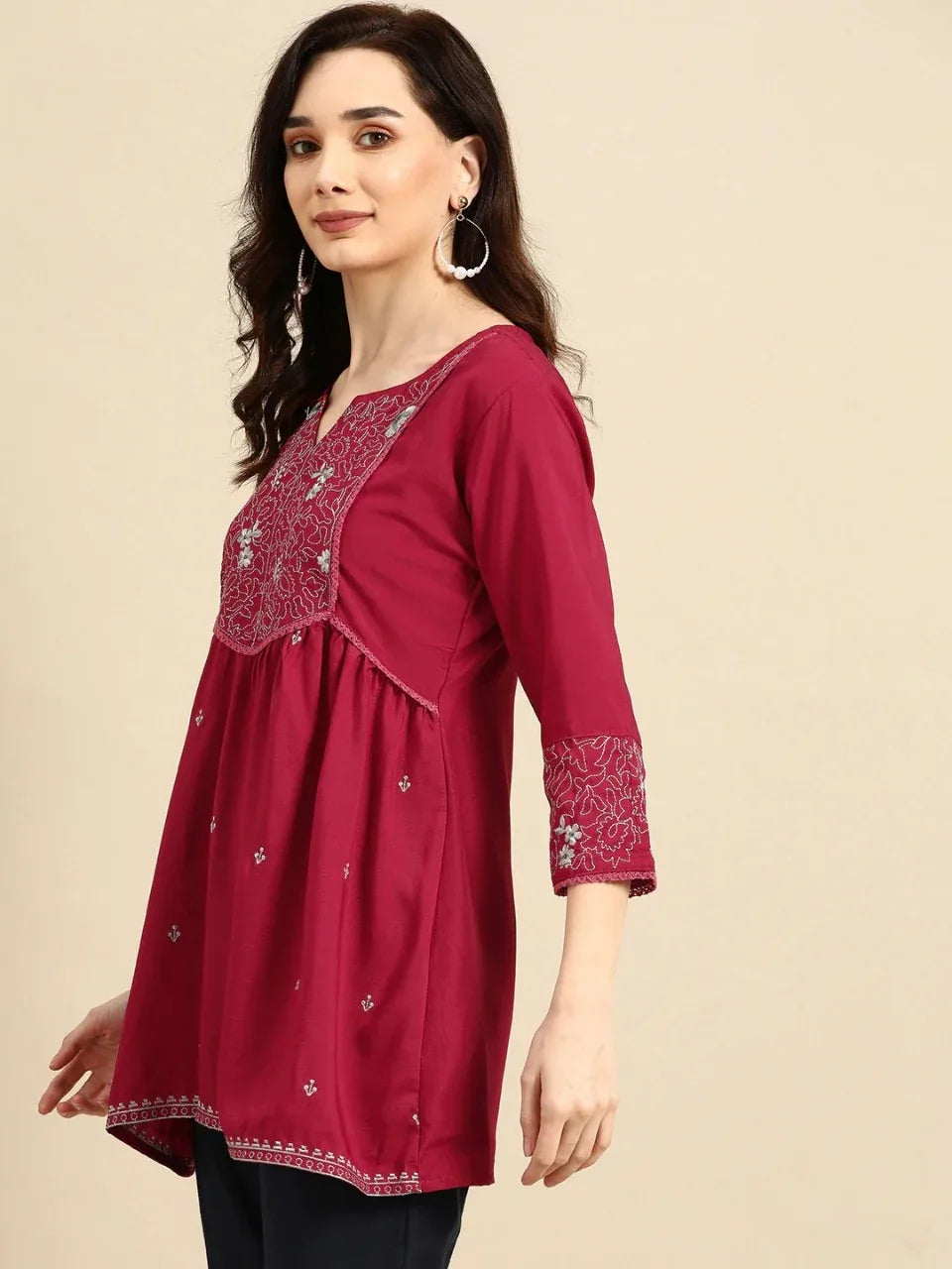 MARINA FANCY WEAR SHORT TOP - Anant Exports