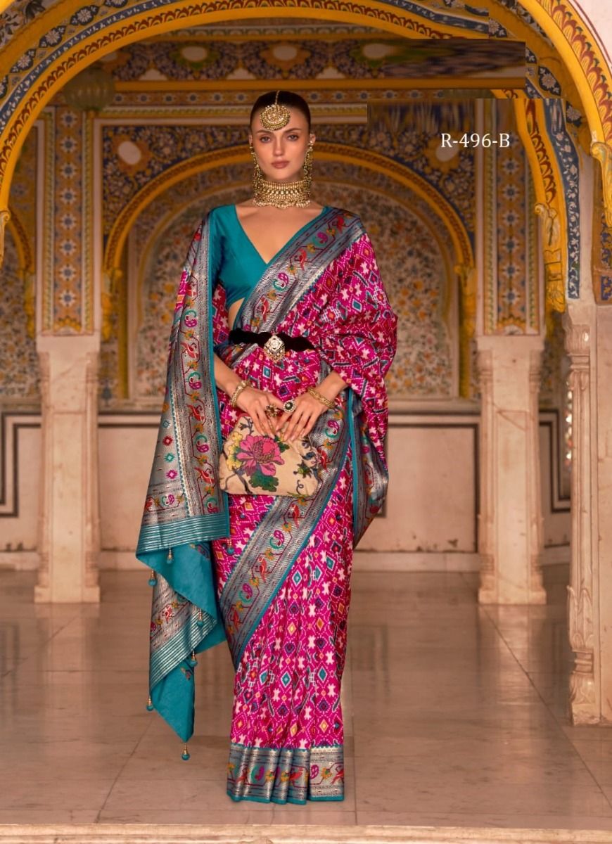 Party Wear Patola Print Saree