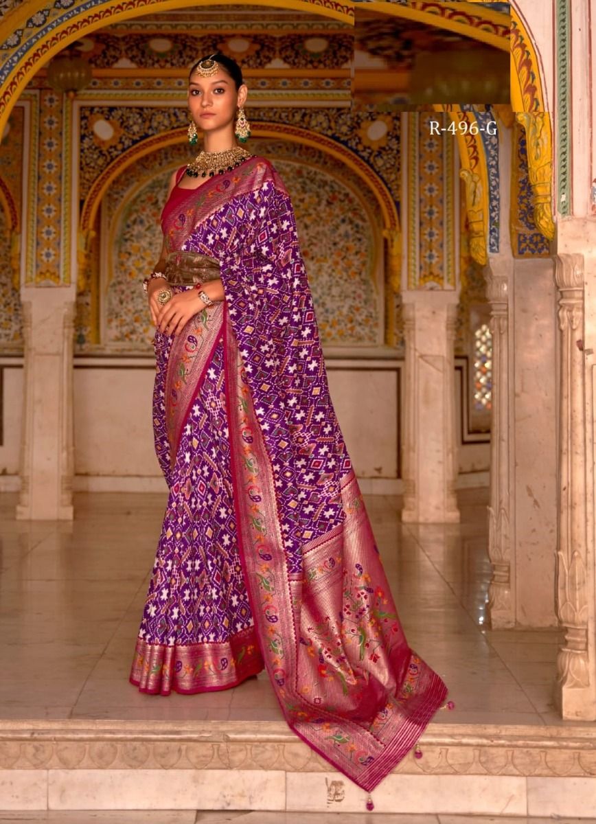 Party Wear Patola Print Saree