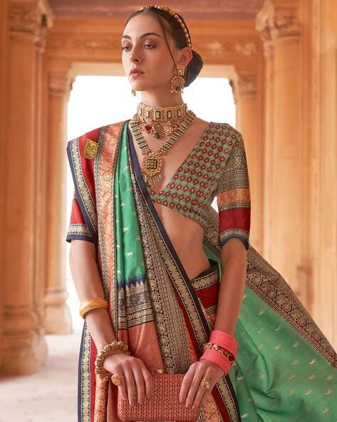 Green Patola Silk Traditional Woven Saree 