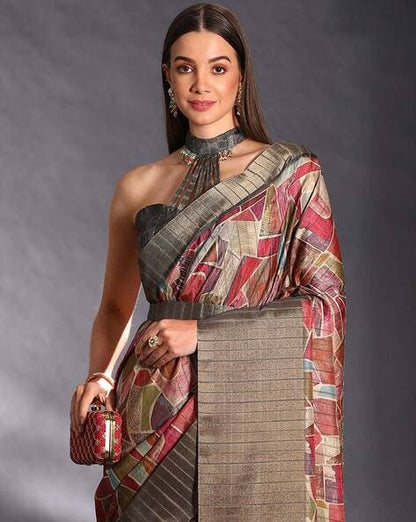 Multicolour Pure Handi Silk Handloom Saree Row Silk Saree Anant Tex Exports Pvt.Ltd..