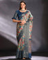 Blue Pure Handi Silk Handloom Saree Row Silk Saree Anant Tex Exports Pvt.Ltd..