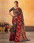 Black Pure Maslin Jeqard Silk Patan Patola Silk Saree 