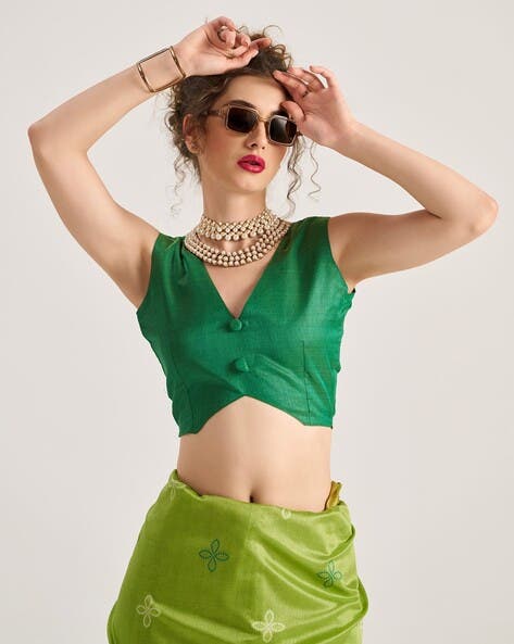 Green Pure Soft Art Silk Handloom Bandhej Print Saree