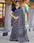 Navy Blue Pure Soft Bhagalpuri Cotton Handloom Saree 