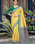 Yellow Pure Soft Bhagalpuri Cotton Handloom Saree 