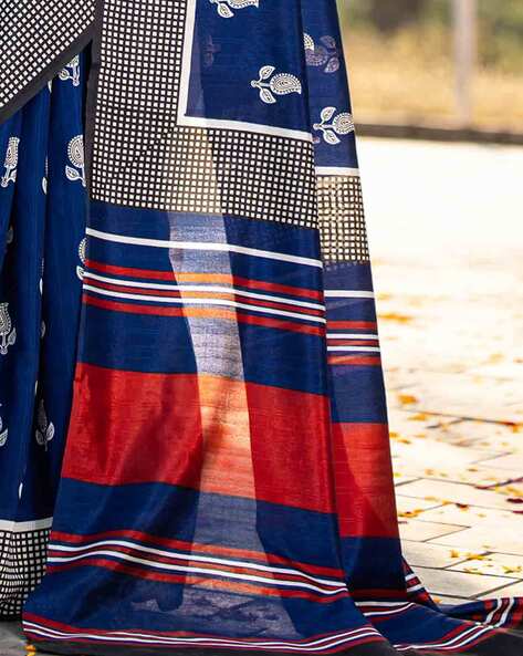 Blue Pure Soft Bhagalpuri Cotton Handloom Saree 