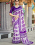 Purple Pure Soft Bhagalpuri Cotton Handloom Saree 