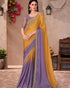 Gold & Orange Pure Georgette Chiffon With Embroidery Sequins Saree 