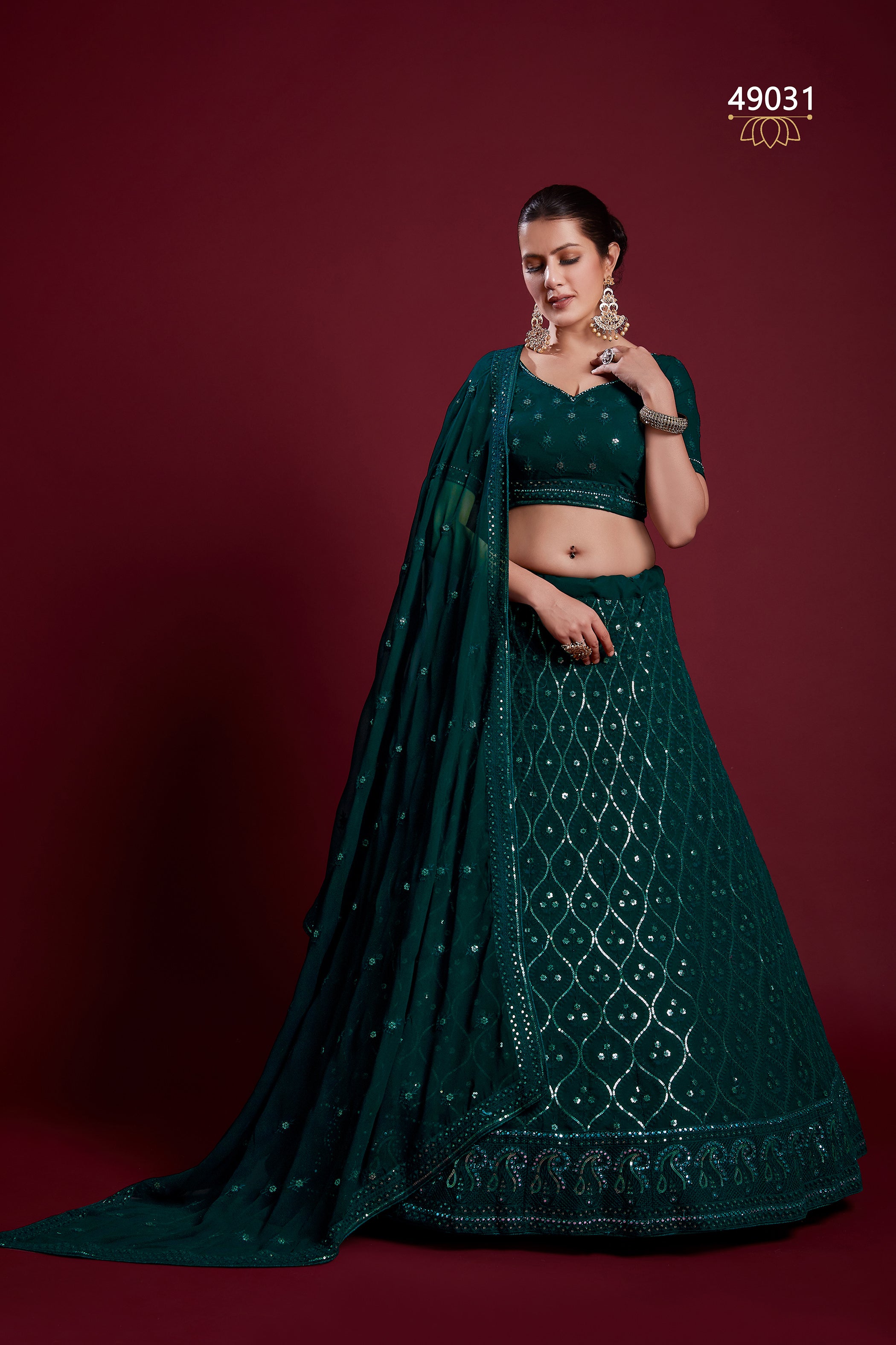 Poshak Vol 6 Designer Occasion Wear Lehenga D.No 49031