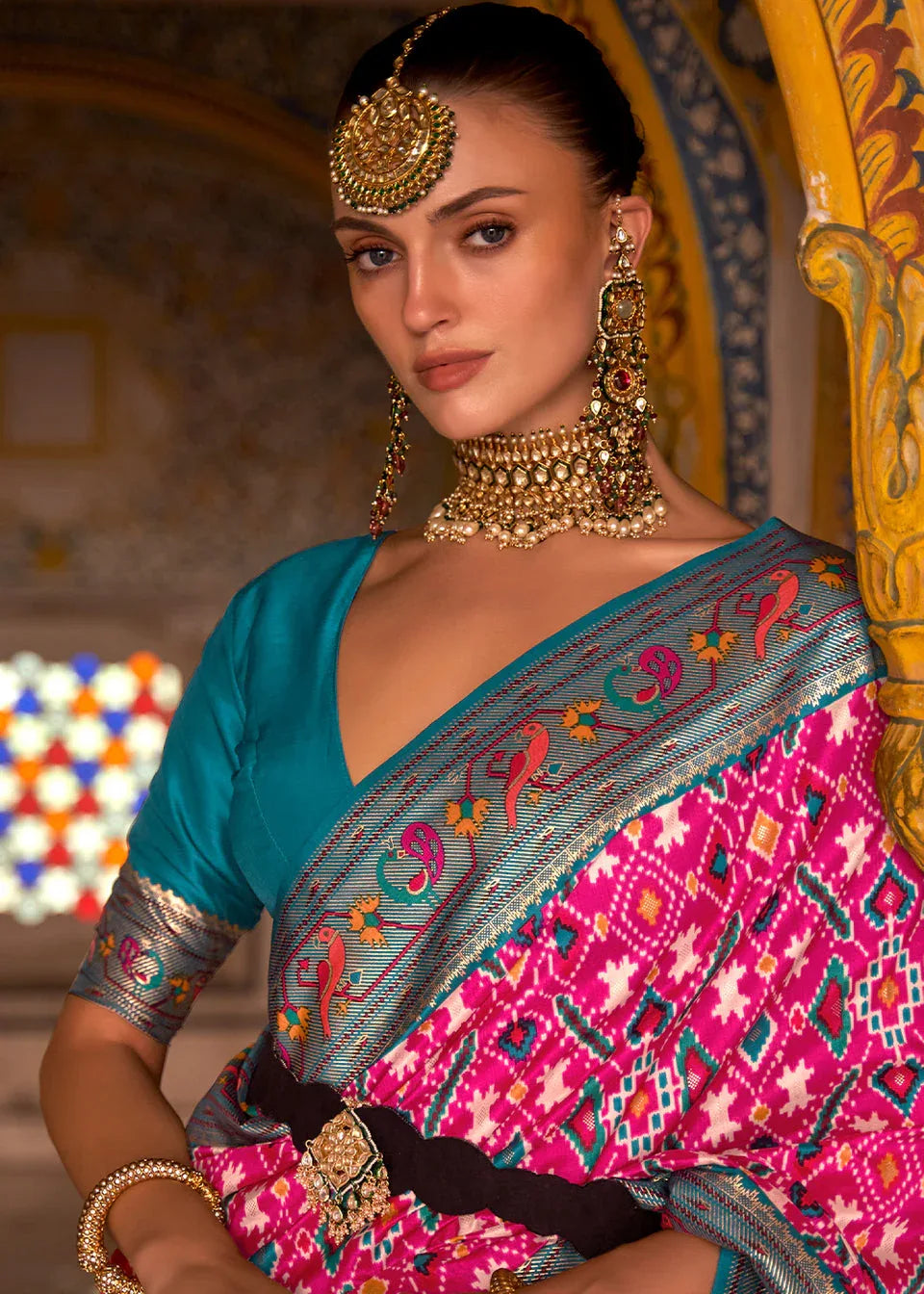 Party Wear Patola Print Saree