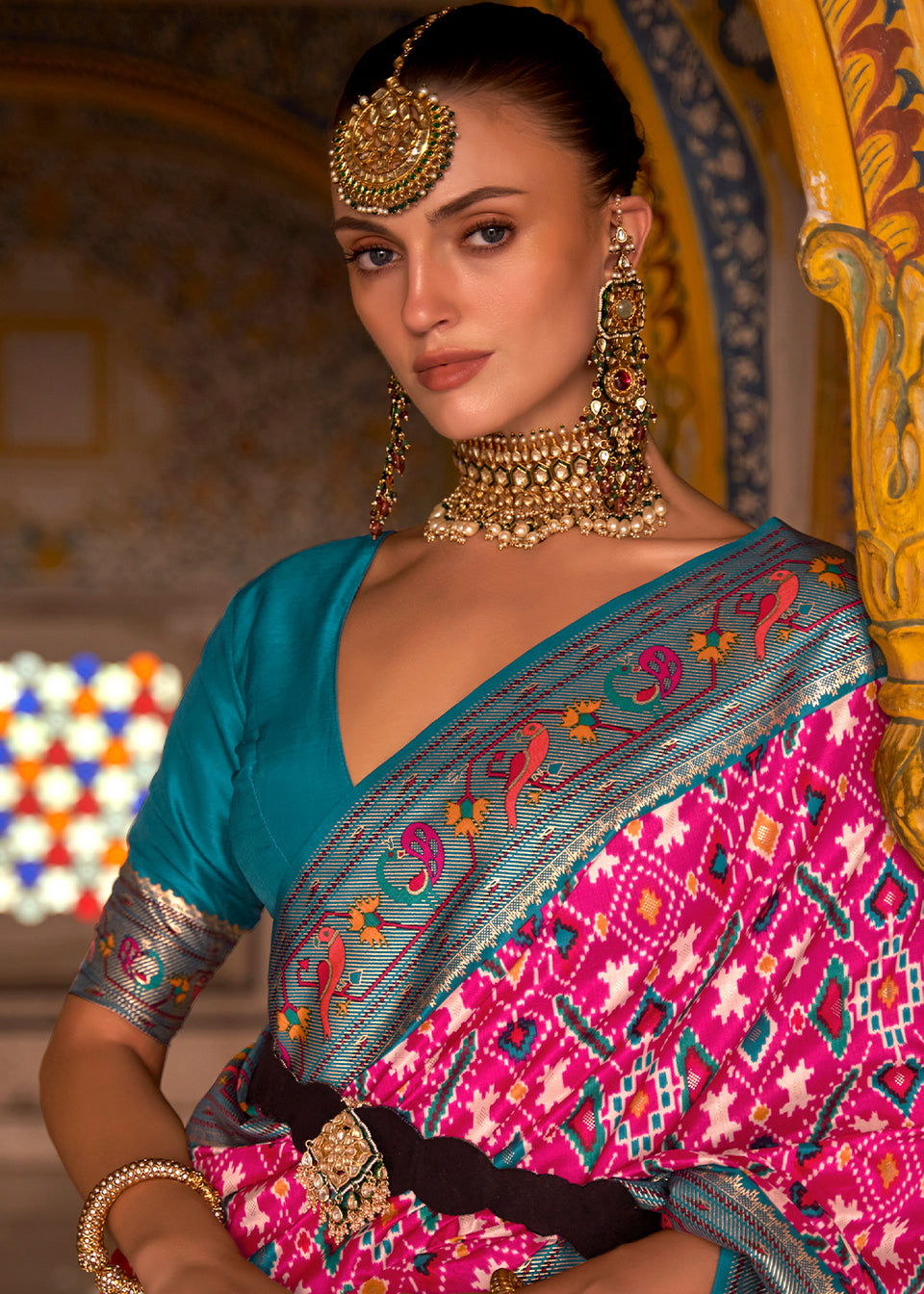 Party Wear Patola Print Saree