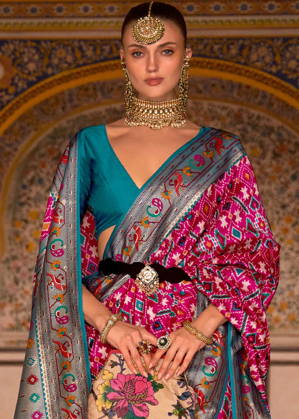 Party Wear Patola Print Saree