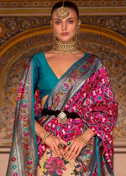 Party Wear Patola Print Saree