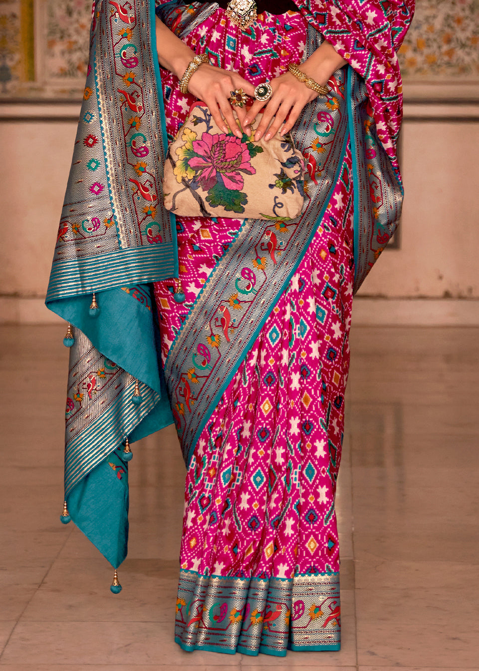 Party Wear Patola Print Saree