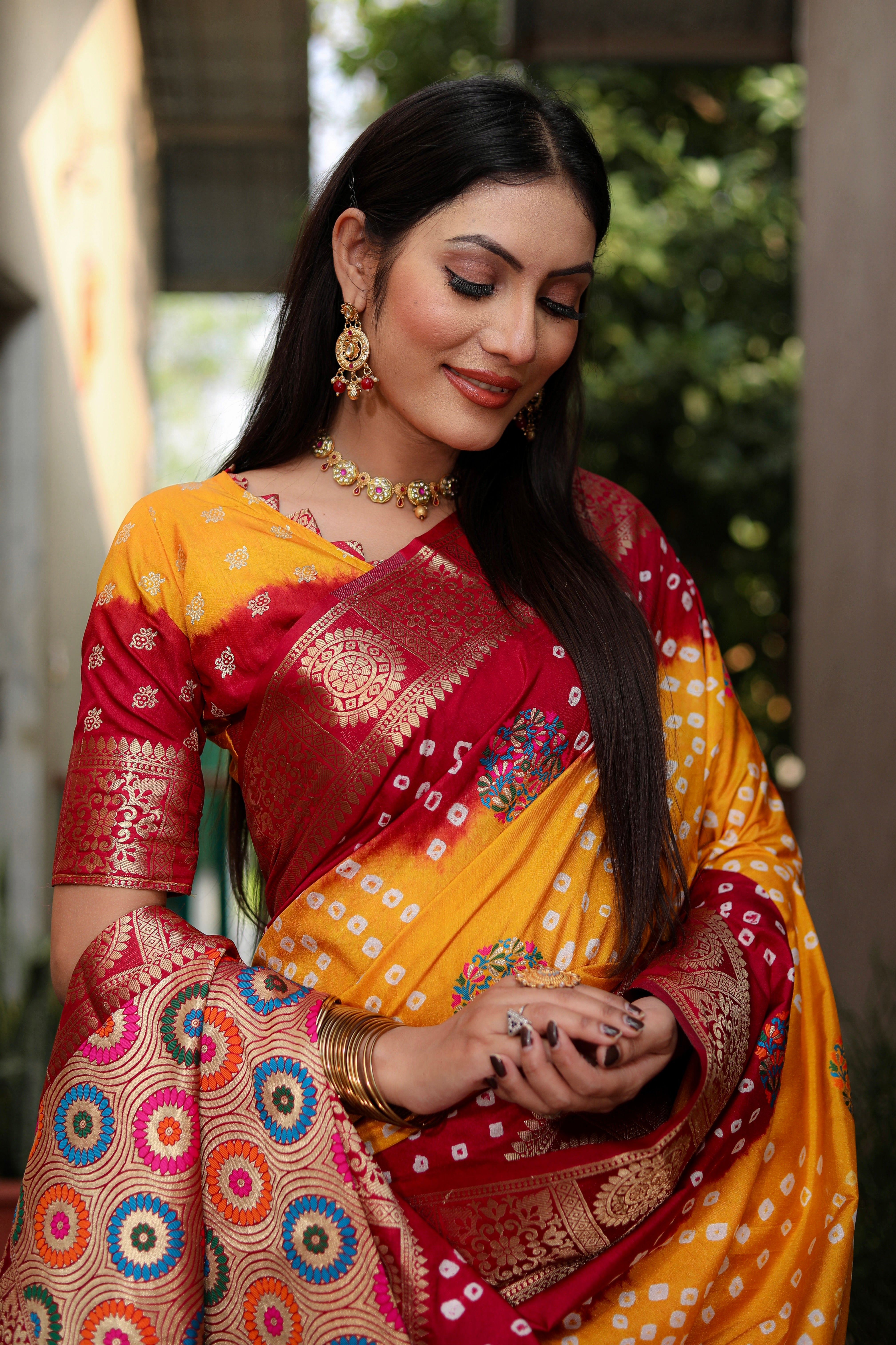 Bandhej Saree