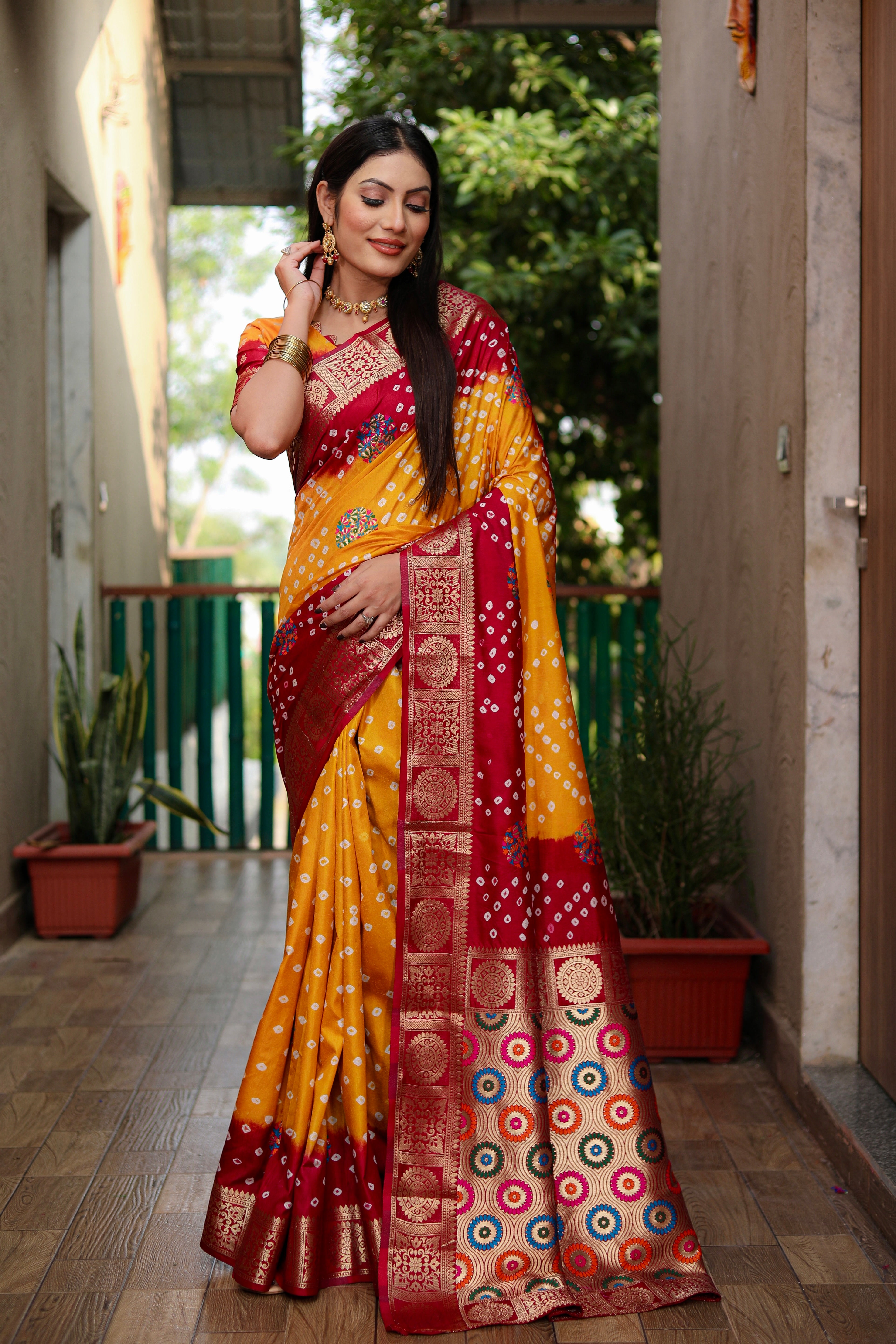 Bandhej Saree
