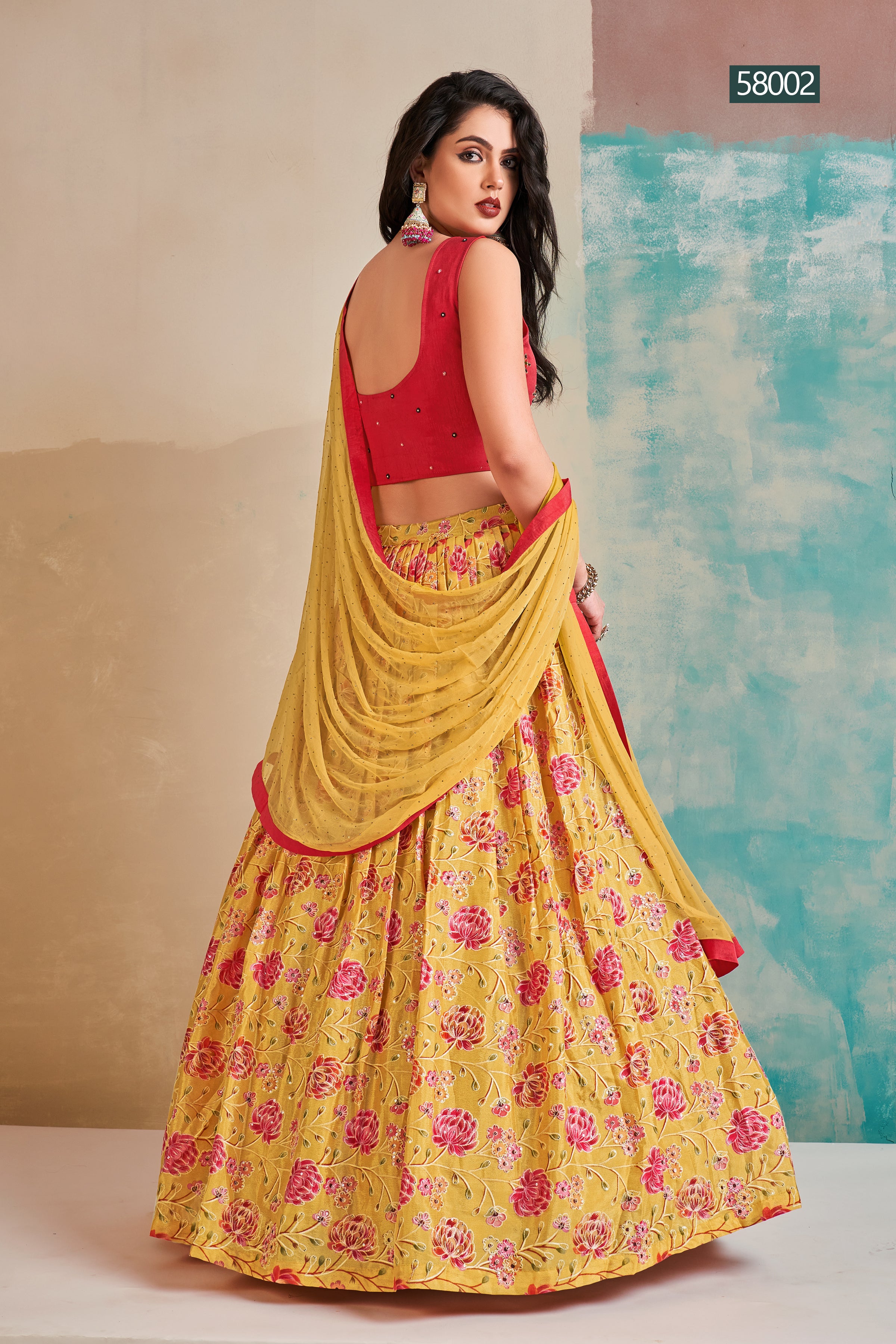 Floral Vol 6 Designer Occasion Wear Lehenga D.No 58002 - Anant Tex Exports Private Limited