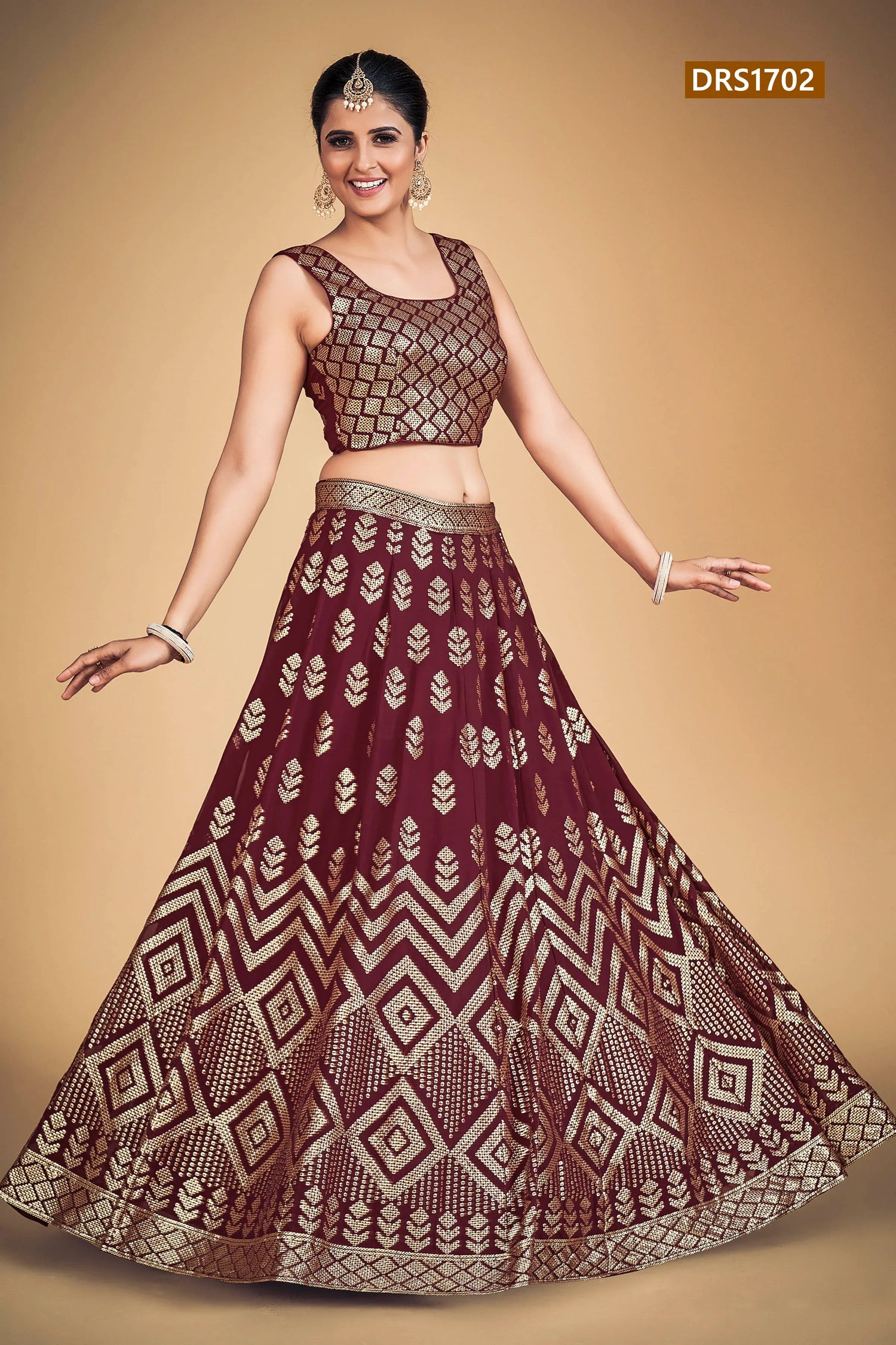 Sophia Designer Fancy Wear Lehenga D.No 1702 - Anant Exports