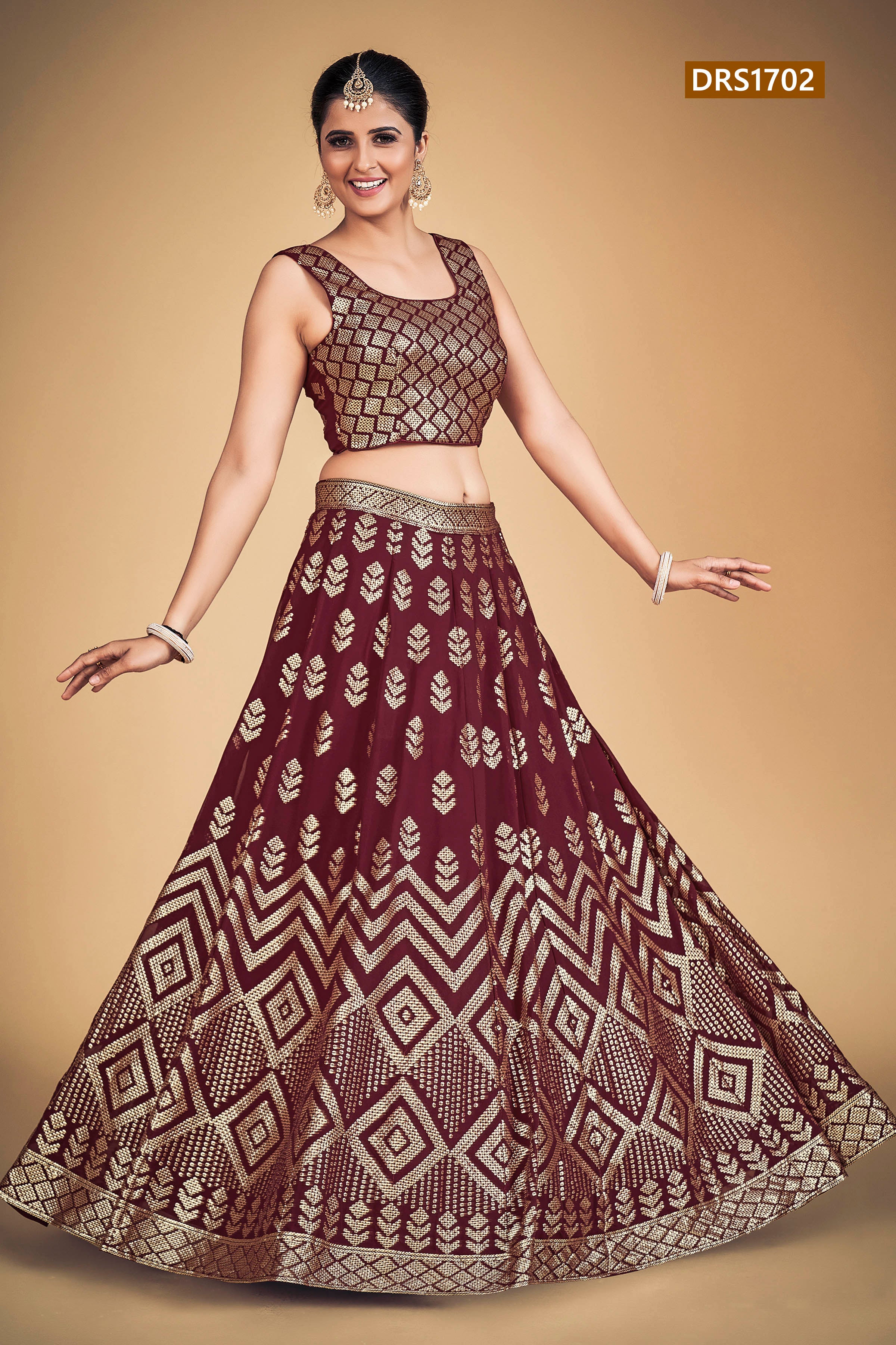 Sophia Designer Fancy Wear Lehenga D.No 1702