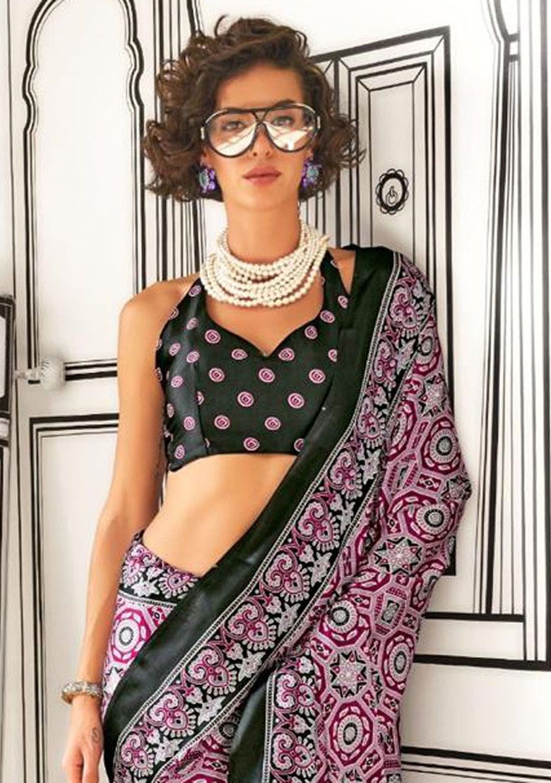 Ajrakh Saree