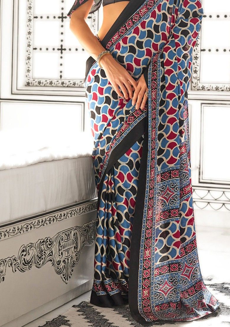 Ajrakh Saree