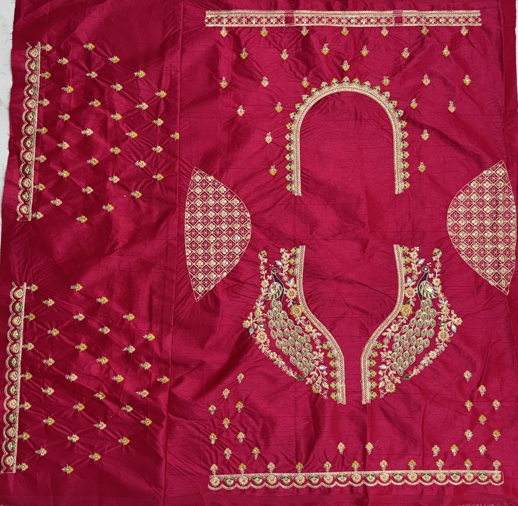 Rani Pink Pure Soft Silk Heavy Embroidery Work Bridal Lehenga 