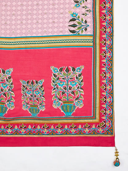 Pink Pure Georgette Position Printing with &amp; Stone work Lehenga Choli