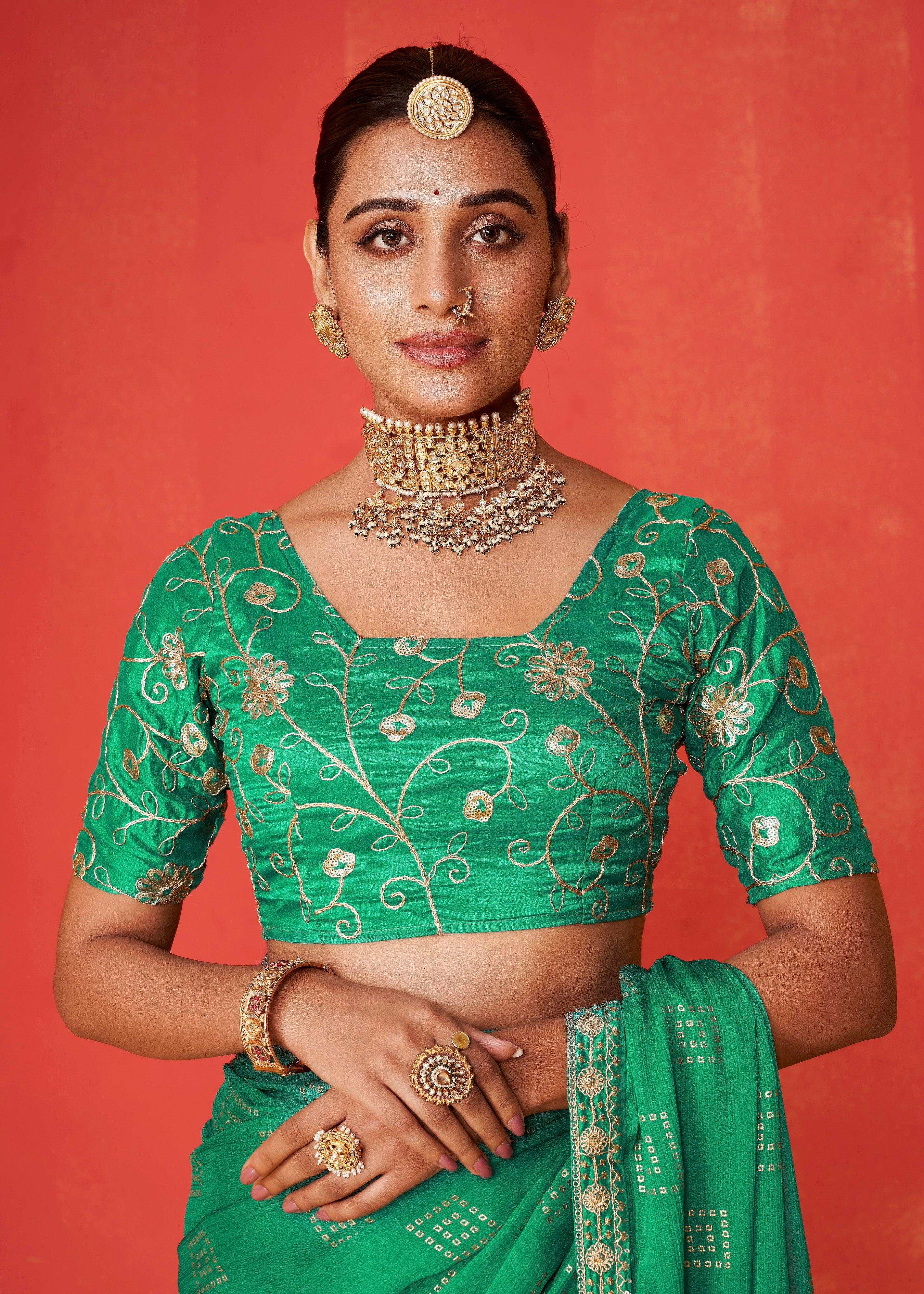Beautiful Designer Occasion Wear Pure Chiffon Saree
