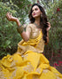 Bright Yellow Pure Tissue Silk Saree with Zari and Embroidery
