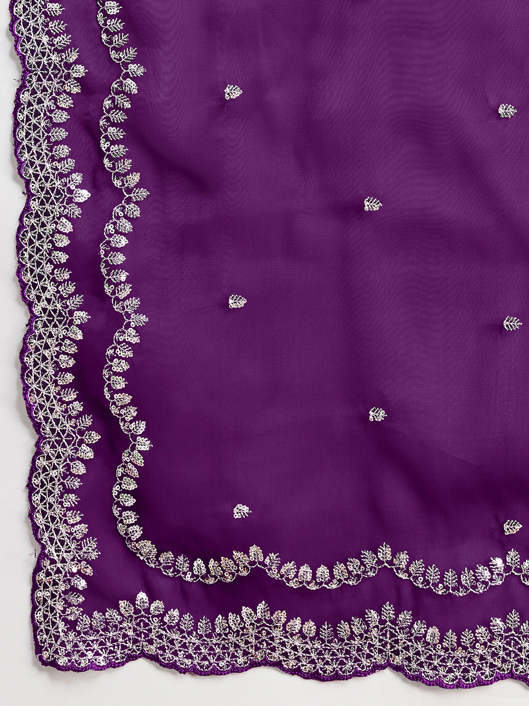Purple Jimmy Choo Saree with Heavy Embroidered Sequin Work