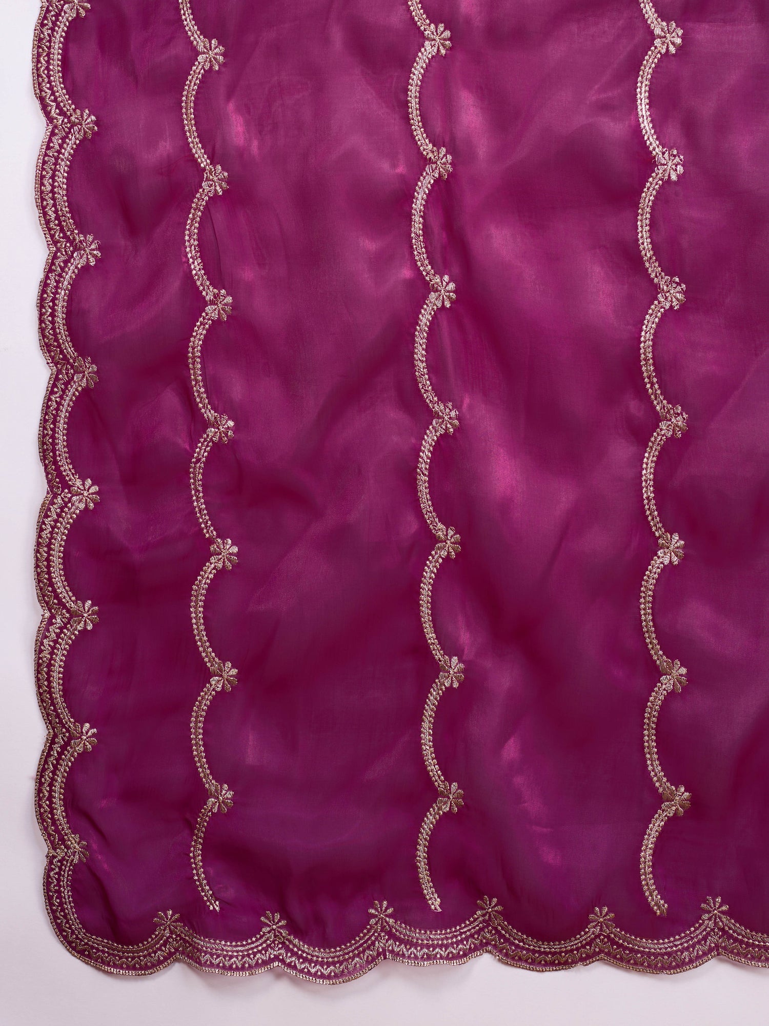 Purple Jimmy Choo Saree with Embroidery &amp; Matching Blouse