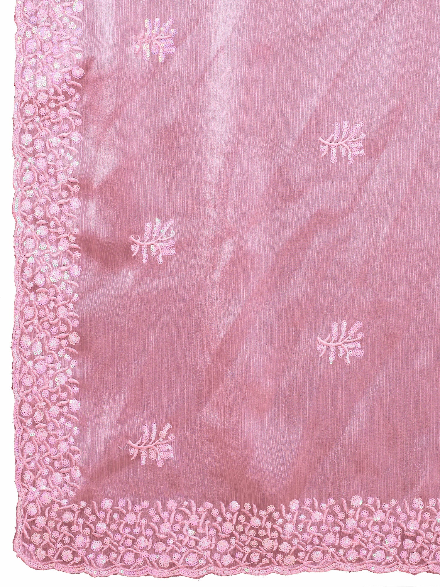 Baby Pink Jimmy Choo Saree with Sequin Work
