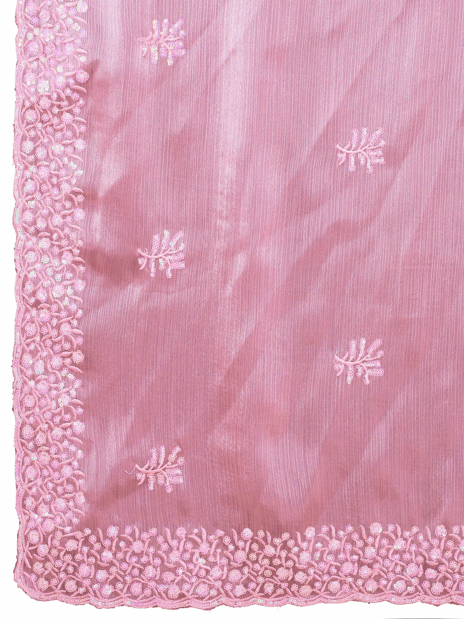 Baby Pink Jimmy Choo Saree with Sequin Work