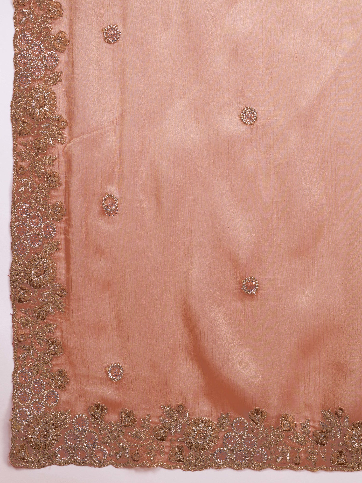 Brown Jimmy Choo Saree with Siroski Embroidery