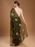 Party wear sequin saree with shimmering embroidery